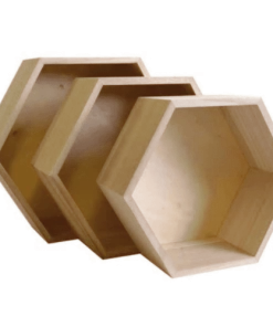 Graine Créative Étagères 3 étagères Hexagonales En Bois