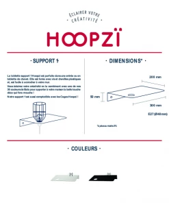 Hoopzi Étagères Applique Murale Longue En Acier Blanc -Vaisseliers Soldes Magasin applique murale longue en acier blanc 2