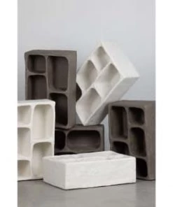 Bepurehome Étagères Armoire Murale En Papier Mâché Gris Fait à La Main -Vaisseliers Soldes Magasin armoire murale en papier mache gris fait a la main 5