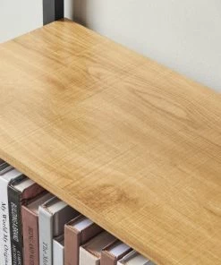 RED DECO Étagères Bibliothèque 5 Niveaux Médium Mdf Chêne Clair H153cm -Vaisseliers Soldes Magasin bibliotheque 5 niveaux medium mdf chene clair h153cm 3