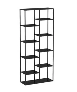 RED DECO Étagères Bibliothèque Acier Métal Noir H188CM