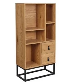 Altobuy Étagères Bibliothèque Aspect Bois Et Pieds Métal