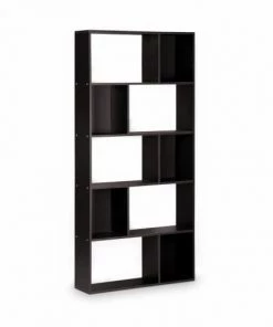 Alice's Garden Étagères Bibliothèque Design Asymétrique, 5 étagères, 10 Compartiments