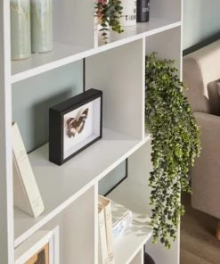 Alice's Garden Étagères Bibliothèque Design Asymétrique, 5 étagères, 10 Compartiments -Vaisseliers Soldes Magasin bibliotheque design asymetrique 5 etageres 10 compartiments 2