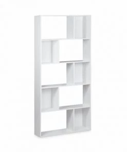 Alice's Garden Étagères Bibliothèque Design Asymétrique, 5 étagères, 10 Compartiments