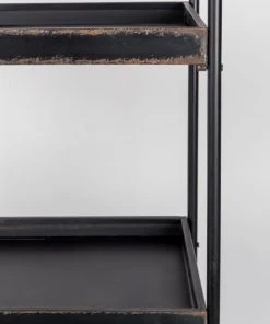 BOITE A DESIGN Étagères Bibliothèque Design En Métal Noir -Vaisseliers Soldes Magasin bibliotheque design en metal noir 3