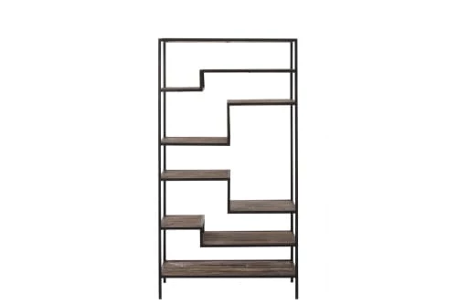 Hellin Étagères Bibliothèque Déstructurée En Métal 9 Tablettes 3 Hellin Étagères Bibliothèque Déstructurée En Métal 9 Tablettes – Image 3