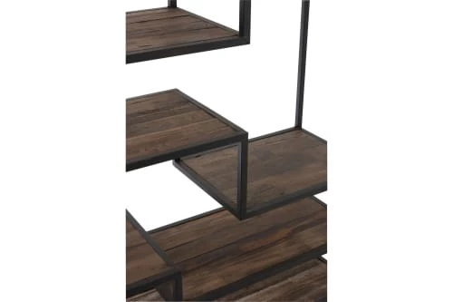 Hellin Étagères Bibliothèque Déstructurée En Métal 9 Tablettes 6 Hellin Étagères Bibliothèque Déstructurée En Métal 9 Tablettes – Image 6