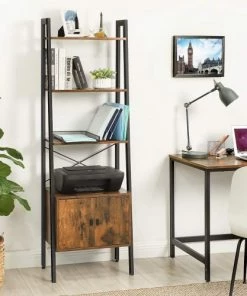 RED DECO Étagères Bibliothèque Industrielle Médium MDF Marron H173CM -Vaisseliers Soldes Magasin bibliotheque industrielle medium mdf marron h173cm 2