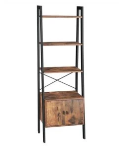 RED DECO Étagères Bibliothèque Industrielle Médium MDF Marron H173CM