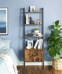 RED DECO Étagères Bibliothèque Industrielle Médium MDF Marron H173CM -Vaisseliers Soldes Magasin bibliotheque industrielle medium mdf marron h173cm 3