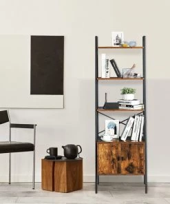 RED DECO Étagères Bibliothèque Industrielle Médium MDF Marron H173CM -Vaisseliers Soldes Magasin bibliotheque industrielle medium mdf marron h173cm 4