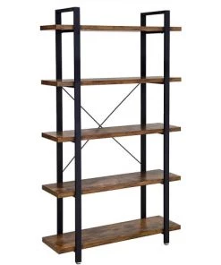 RED DECO Étagères Bibliothèque Médium MDF Marron H117.5CM