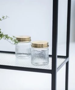 Decoclico Factory Étagères Bibliothèque Métal Plateaux Verre Noir -Vaisseliers Soldes Magasin bibliotheque metal plateaux verre noir 4