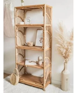 Saudara Collections Étagères Bibliothèque Rotin -Vaisseliers Soldes Magasin bibliotheque rotin 4