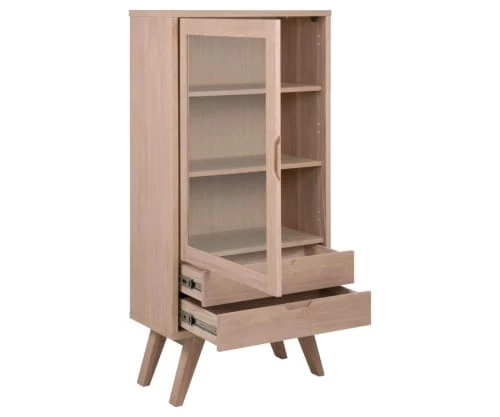 Meubles & Design Vitrines Buffet Haut Vitré 2 Tiroirs En Bois De Chêne 145cm 5 Meubles & Design Vitrines Buffet Haut Vitré 2 Tiroirs En Bois De Chêne 145cm – Image 5