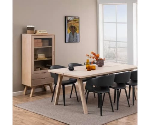 Meubles & Design Vitrines Buffet Haut Vitré 2 Tiroirs En Bois De Chêne 145cm 6 Meubles & Design Vitrines Buffet Haut Vitré 2 Tiroirs En Bois De Chêne 145cm – Image 6