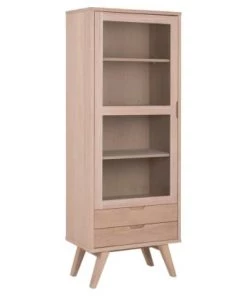 Meubles & Design Vitrines Buffet Haut Vitré 2 Tiroirs En Bois De Chêne 190cm -Vaisseliers Soldes Magasin buffet haut vitre 2 tiroirs en bois de chene 190cm 2