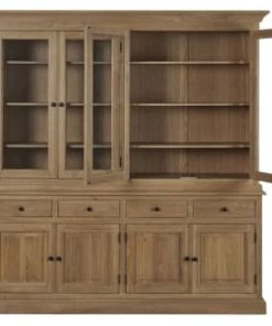 Hellin Vaisseliers Buffet Vaisselier En Chêne 4 Portes Vitrées 4 Tiroirs 4 Portes Bois -Vaisseliers Soldes Magasin buffet vaisselier en chene 4 portes vitrees 4 tiroirs 4 portes bois 3