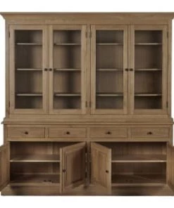 Hellin Vaisseliers Buffet Vaisselier En Chêne 4 Portes Vitrées 4 Tiroirs 4 Portes Bois -Vaisseliers Soldes Magasin buffet vaisselier en chene 4 portes vitrees 4 tiroirs 4 portes bois 4