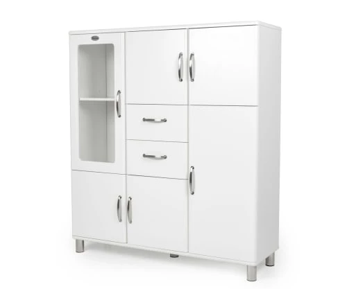 Meubles & Design Vitrines Buffet Vitré En Bois Blanc Style Vintage 1 Meubles & Design Vitrines Buffet Vitré En Bois Blanc Style Vintage