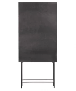 Woood Vitrines Buffet Vitrine En Métal Noir Style Moderne -Vaisseliers Soldes Magasin buffet vitrine en metal noir style moderne 3