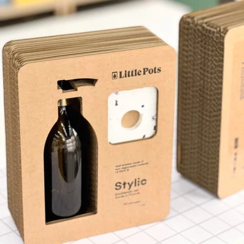 Little Pots Étagères Coffret Premium Stylic : Support Mural + Distributeur De Savon 2 Little Pots Étagères Coffret Premium Stylic : Support Mural + Distributeur De Savon – Image 2