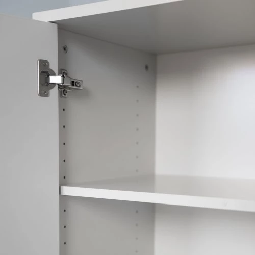 Tenzo Étagères Colonne De Rangement En Bois 1 Porte 2 Niches H152cm Blanc 6 Tenzo Étagères Colonne De Rangement En Bois 1 Porte 2 Niches H152cm Blanc – Image 6