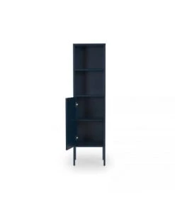 Tenzo Étagères Colonne De Rangement En Bois 1 Porte 2 Niches H152cm Bleu Canard -Vaisseliers Soldes Magasin colonne de rangement en bois 1 porte 2 niches h152cm bleu canard 5