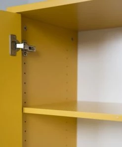 Tenzo Étagères Colonne De Rangement En Bois 1 Porte 2 Niches H152cm Jaune Moutarde -Vaisseliers Soldes Magasin colonne de rangement en bois 1 porte 2 niches h152cm jaune moutarde 5