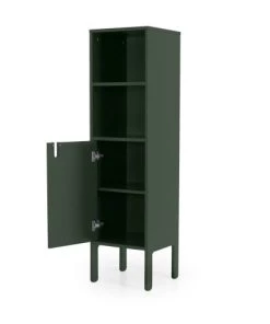 Tenzo Étagères Colonne De Rangement En Bois 1 Porte 2 Niches H152cm Vert Kaki -Vaisseliers Soldes Magasin colonne de rangement en bois 1 porte 2 niches h152cm vert kaki 2