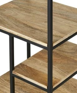 Maisons Du Monde Étagères Colonne En Métal Noir Et Manguier -Vaisseliers Soldes Magasin colonne en metal noir et manguier 1000 12 13 218666 3