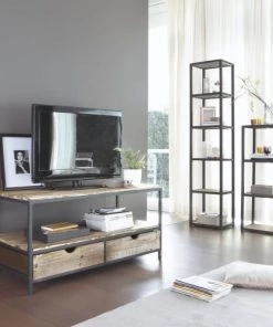 Maisons Du Monde Étagères Colonne Indus En Sapin Massif Blanchi Et Métal -Vaisseliers Soldes Magasin colonne indus en sapin massif blanchi et metal 1000 12 24 129994 6