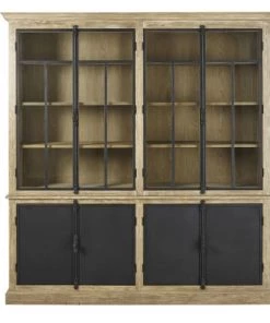 Maisons Du Monde Vitrines Double Vitrine 4 Portes Grise Et Noire