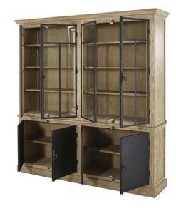Maisons Du Monde Vitrines Double Vitrine 4 Portes Grise Et Noire -Vaisseliers Soldes Magasin double vitrine 4 portes grise et noire 1000 11 18 186076 3