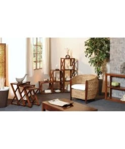 MACABANE Étagères Etagère 1 Case Croisillon En Bois -Vaisseliers Soldes Magasin etagere 1 case croisillon en bois 2