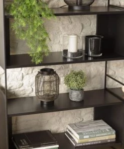 MACABANE Étagères Étagère 10 Niches 5 Niveaux Noire Piètement Métal -Vaisseliers Soldes Magasin etagere 10 niches 5 niveaux noire pietement metal 4