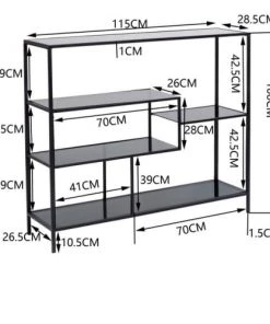 Kare Design Étagères Etagère 100x115 En Acier Doré Et Verre Teint -Vaisseliers Soldes Magasin etagere 100x115 en acier dore et verre teint 4