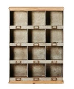 Maisons Du Monde Étagères Étagère 12 Compartiments En Sapin Et Métal