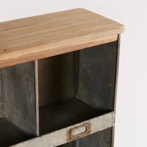 Maisons Du Monde Étagères Étagère 12 Compartiments En Sapin Et Métal 3 Maisons Du Monde Étagères Étagère 12 Compartiments En Sapin Et Métal – Image 3