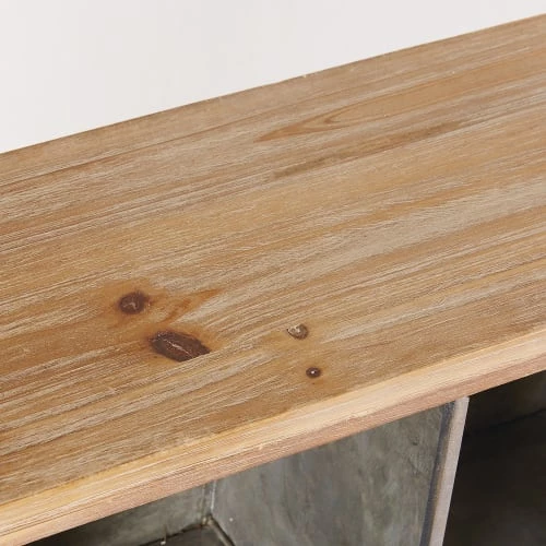 Maisons Du Monde Étagères Étagère 12 Compartiments En Sapin Et Métal 4 Maisons Du Monde Étagères Étagère 12 Compartiments En Sapin Et Métal – Image 4