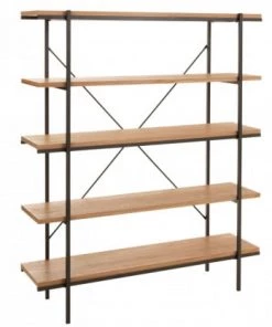 Meubles & Design Étagères Etagère 166x140cm 5 étages En Bois Naturel Et Métal Noir 8 Meubles & Design Étagères Etagère 166x140cm 5 étages En Bois Naturel Et Métal Noir -Vaisseliers Soldes Magasin etagere 166x140cm 5 etages en bois naturel et metal noir 2