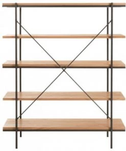 Meubles & Design Étagères Etagère 166x140cm 5 étages En Bois Naturel Et Métal Noir 9 Meubles & Design Étagères Etagère 166x140cm 5 étages En Bois Naturel Et Métal Noir -Vaisseliers Soldes Magasin etagere 166x140cm 5 etages en bois naturel et metal noir 3
