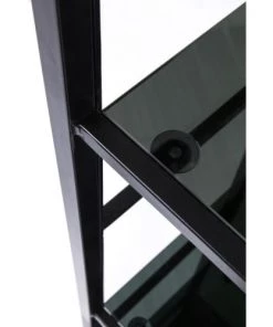 Kare Design Étagères Etagère 195x115 En Acier Noir Et Verre Teint -Vaisseliers Soldes Magasin etagere 195x115 en acier noir et verre teint 2