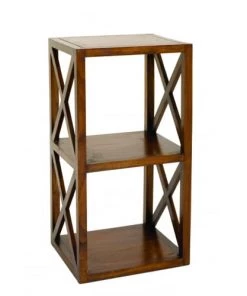 MACABANE Étagères Etagère 2 Cases Croisillons En Mindi