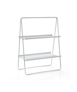 Zone Denmark Étagères Etagère 2 Plateaux En Acier Gris Clair