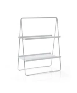 Zone Denmark Étagères Etagère 2 Plateaux En Acier Noir -Vaisseliers Soldes Magasin etagere 2 plateaux en acier gris clair
