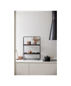 Zone Denmark Étagères Etagère 2 Plateaux En Acier Noir -Vaisseliers Soldes Magasin etagere 2 plateaux en acier noir 4