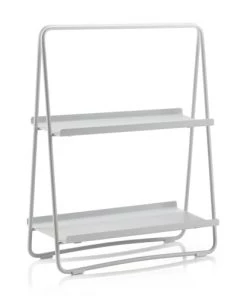 Zone Denmark Étagères Etagère 2 Plateaux En Fer Gris Clair