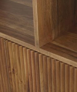 Maisons Du Monde Étagères Etagère 2 Portes Striées Marron Noisette -Vaisseliers Soldes Magasin etagere 2 portes striees marron noisette 1000 11 36 210284 4